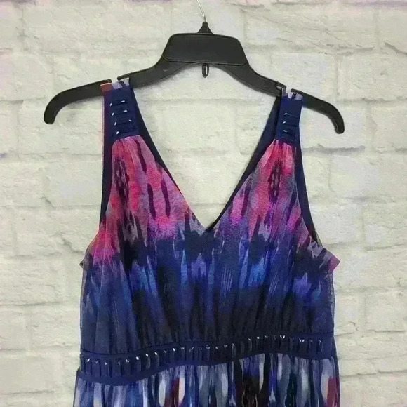 Carmen Marc Valvo Size L Maxi Dress - Picture 3 of 11